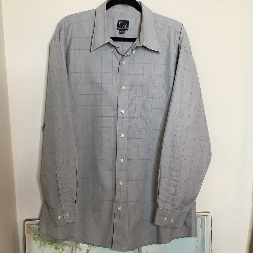 B-Jos A Bank long sleeve button down shirt, travelers collection, 100% cotton,XL